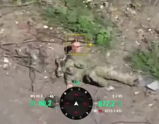 drone targets soldier