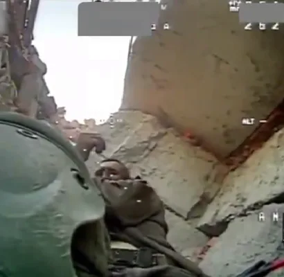 drone hunts terrified soldier