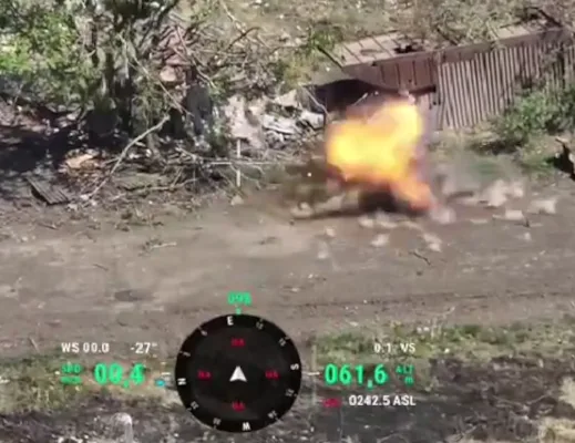 drone blasts soldier